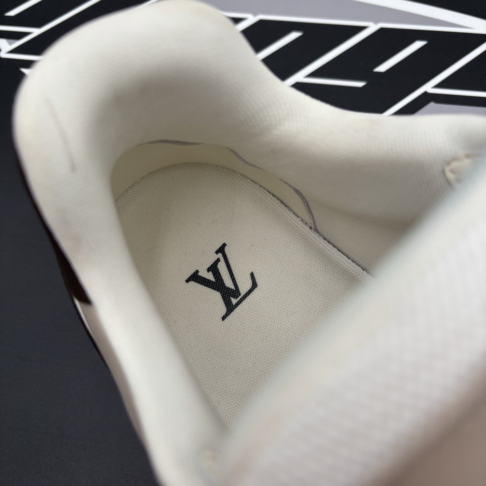 Size 9 LV (10-10.5 US) Louis Vuitton Trainer Strap ' Brown, Beige ' | EXCELLENT!