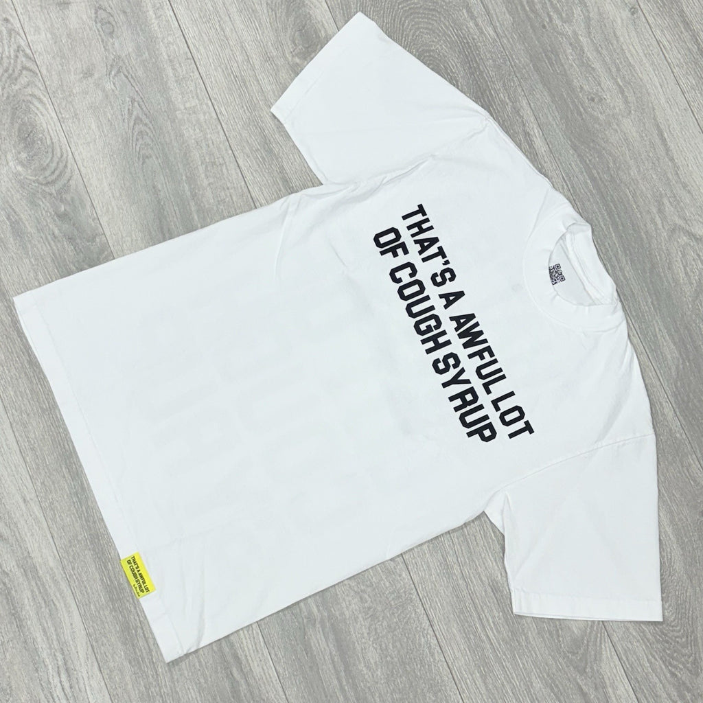 Size S - That's A Awful Lot Of Cough Syrup T-Shirt ' White Black ' | BRAND NEW!
