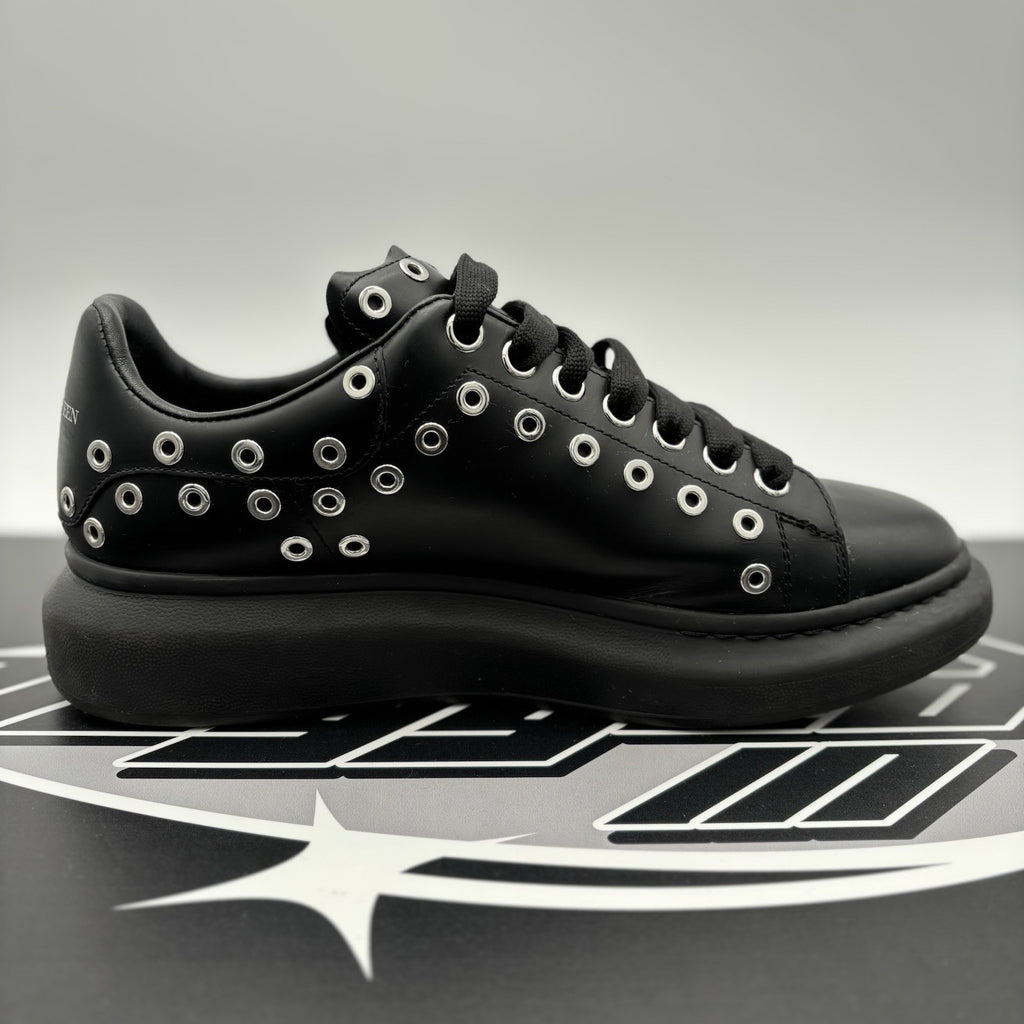 Size 43.5 (10.5 US) Alexander McQueen ' Black Silver Eyelets ' | GREAT COND!
