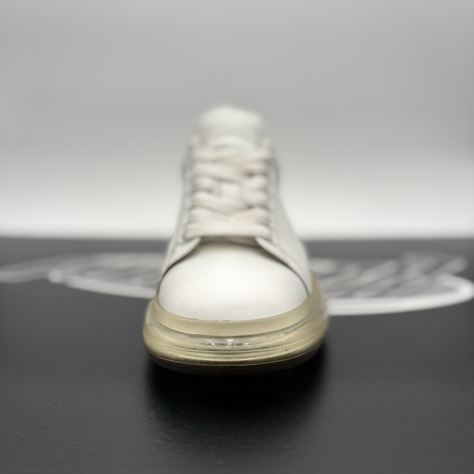 Size 42 (9 US) Alexander McQueen ' Transparent Sole, Snakeskin ' | GREAT!