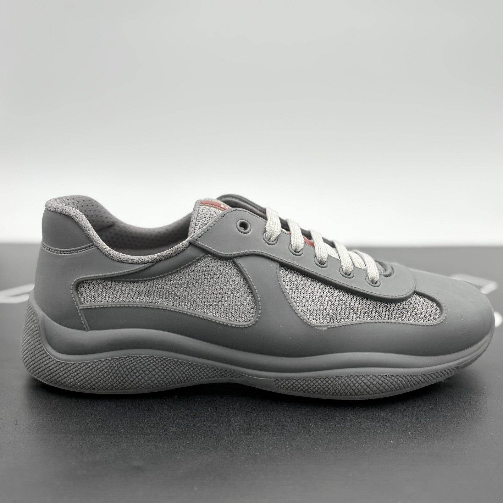 Size 43 (10 US) Prada America's Cup Soft Rubber ' Grey ' | GREAT CONDITION!
