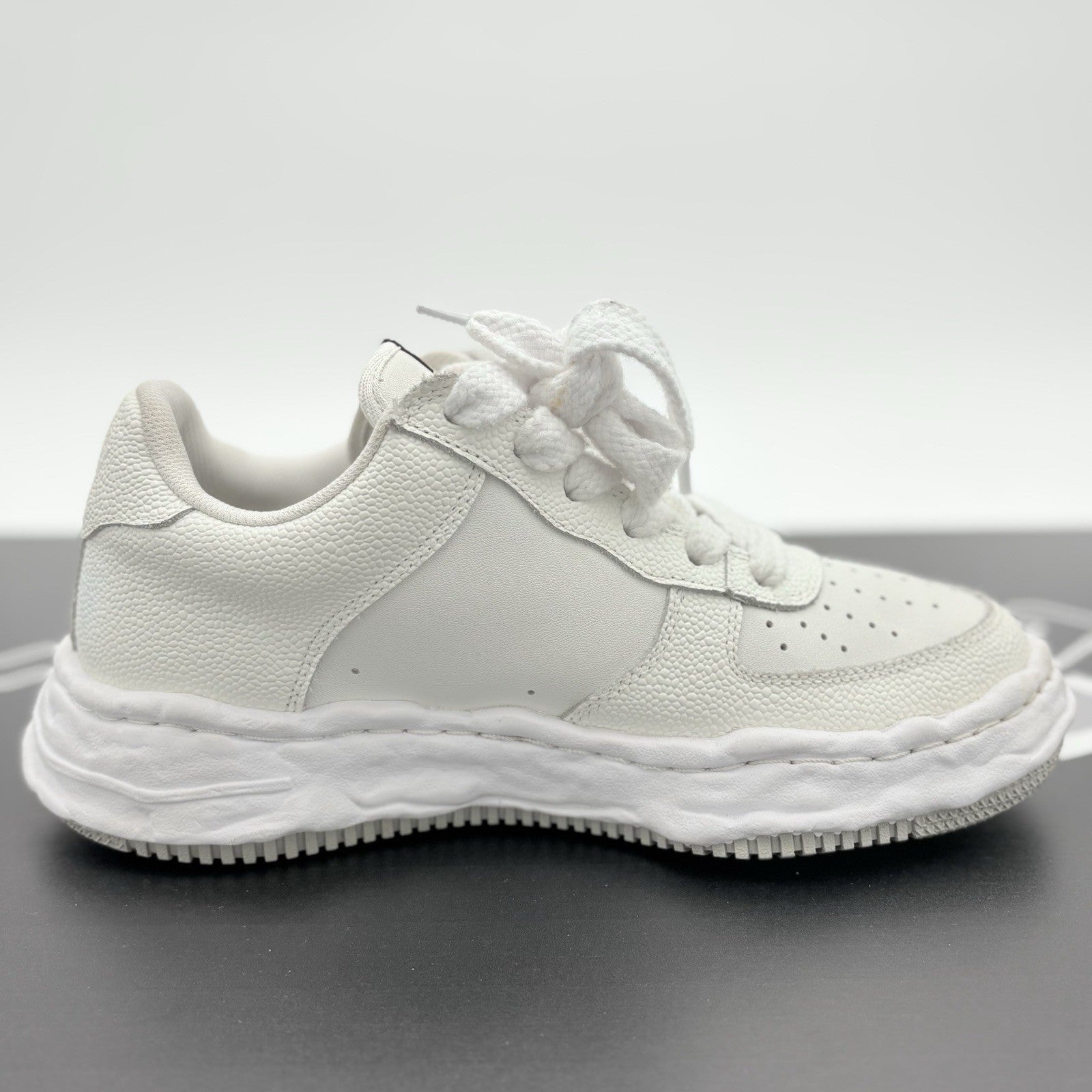Size 42 (9 US) Maison Mihara Yasuhiro Leather Low Top ' White ' | SUPER CLEAN!