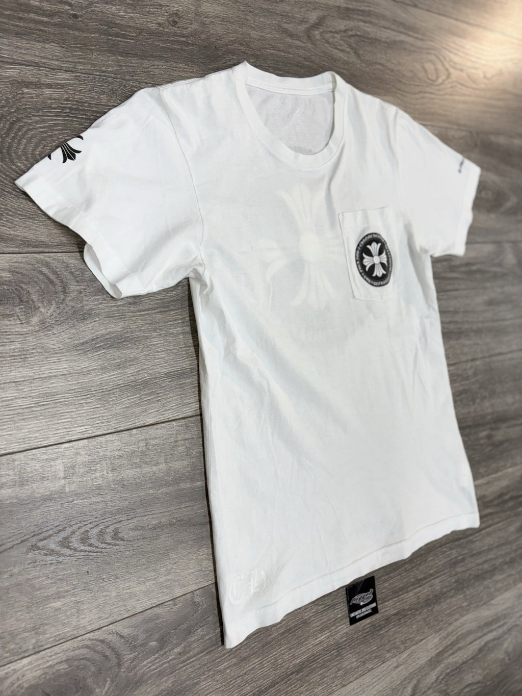 Size Small - Chrome Hearts Plus Cross Short Sleeve T-Shirt ' White ' | GOOD COND
