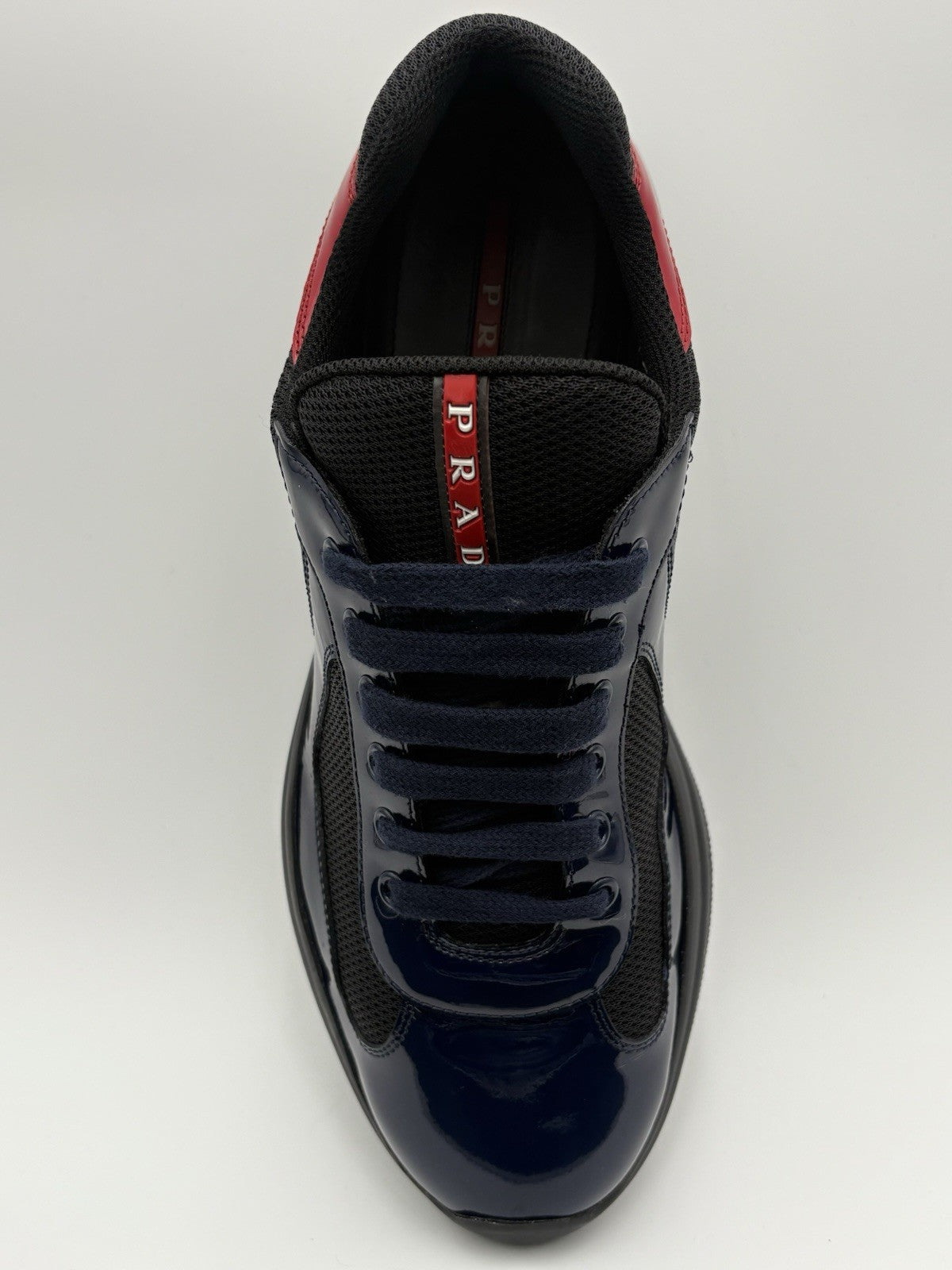 Size 9.5 UK (10.5 US) Prada Americas Cup ' Navy Red ' | EXCELLENT!