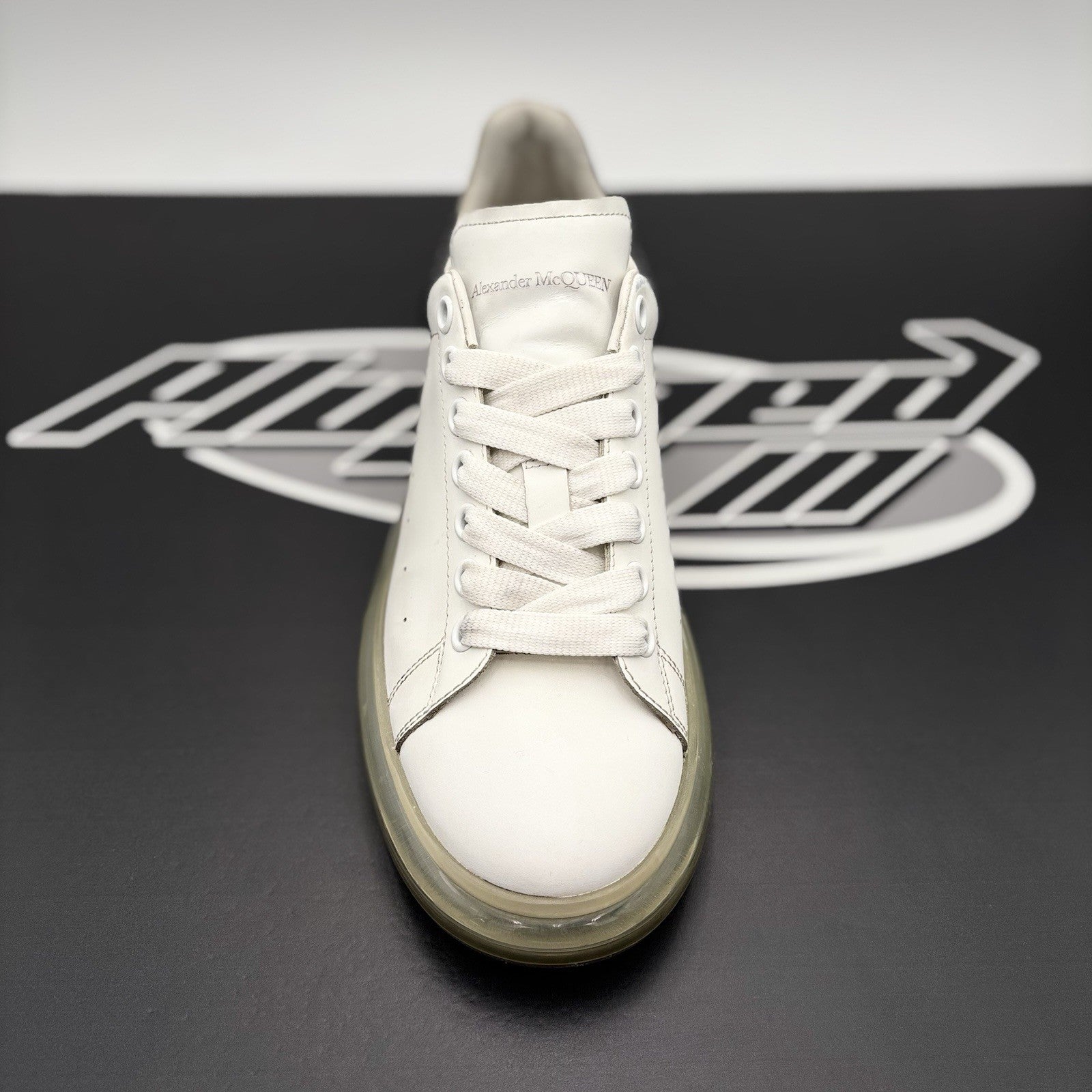 Size 42 (9 US) Alexander McQueen ' Transparent Sole, Snakeskin ' | GREAT!