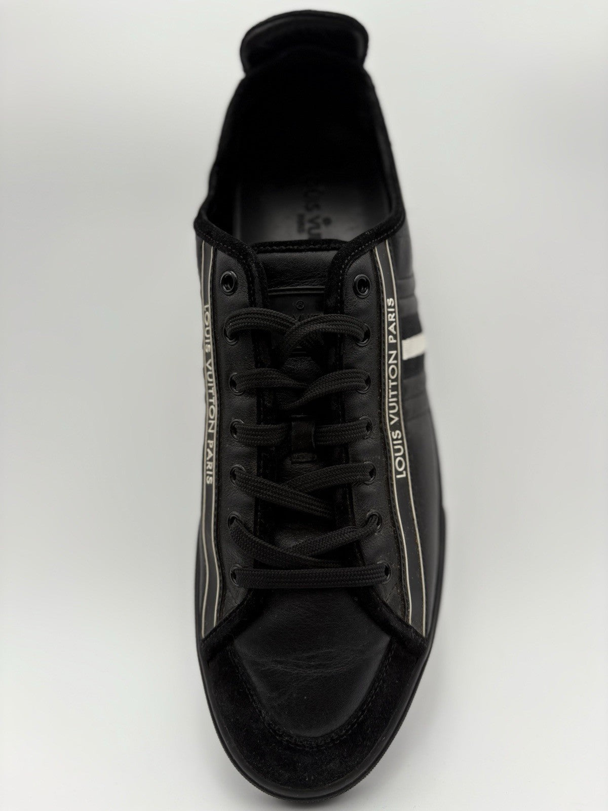 Size 11 LV (12-12.5 US) Louis Vuitton Suede & Leather Cosmos ' Black ' | CLEAN!