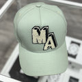 Amiri Chenille MA Patch Canvas Hat ' Frosty Green ' | SUPER CLEAN!