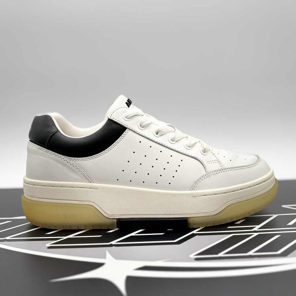 Size 43 (10US) - Amiri Stadium Low Top Sneakers ‘ White , Black ‘ | GOOD COND!