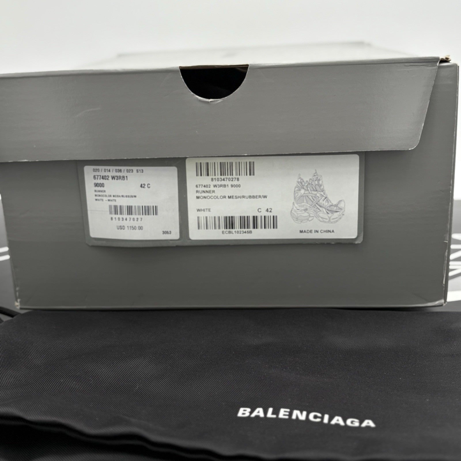 Size 42 - Balenciaga Runner Sneaker ' White ' | BRAND NEW!