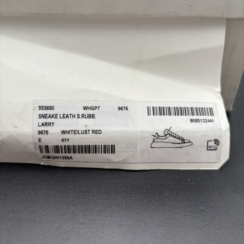 Size 41.5 (8.5 US) Alexander McQueen Oversized ‘ White, Red ' | GOOD COND!