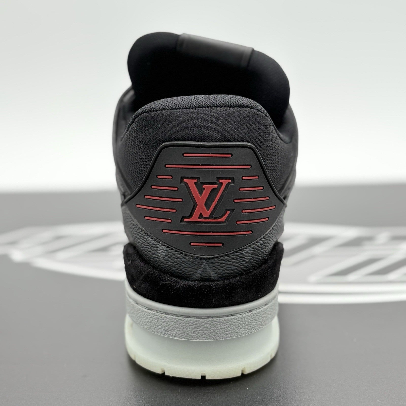 Size 9.5 LV (10.5-11 US) Louis Vuitton Trainer Eclipse ' Black Grey ' | CLEAN!