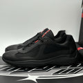 Size 7 UK (8 US) - Prada Americas Cup ' Black Leather ' | ONLY WORN 1x