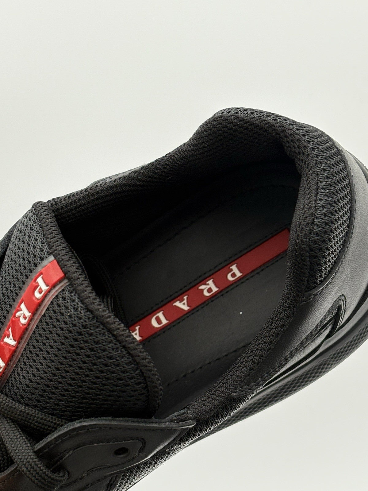 Size 7 UK (8 US) - Prada Americas Cup ' Black Leather ' | ONLY WORN 1x