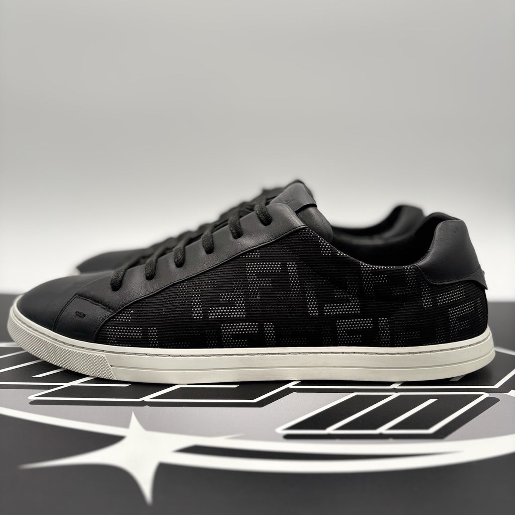 Size 12 UK (13 US) - Fendi FF Flash Logo Low ‘ Monogram Black ‘