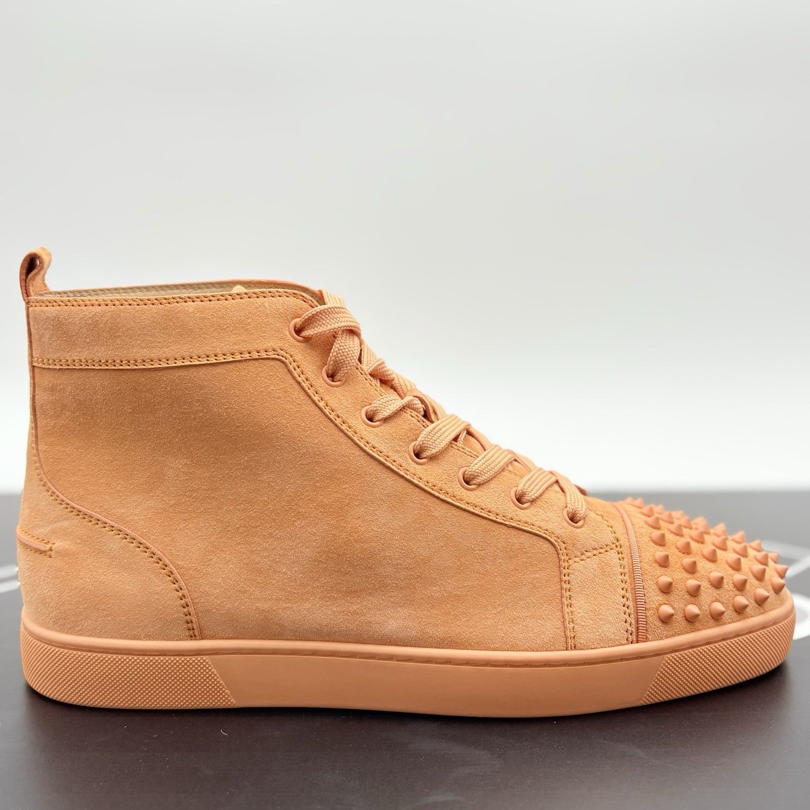 Size 45.5 (12.5 US) - Christian Louboutin Spikes ' Peach Orange ' | BRAND NEW!