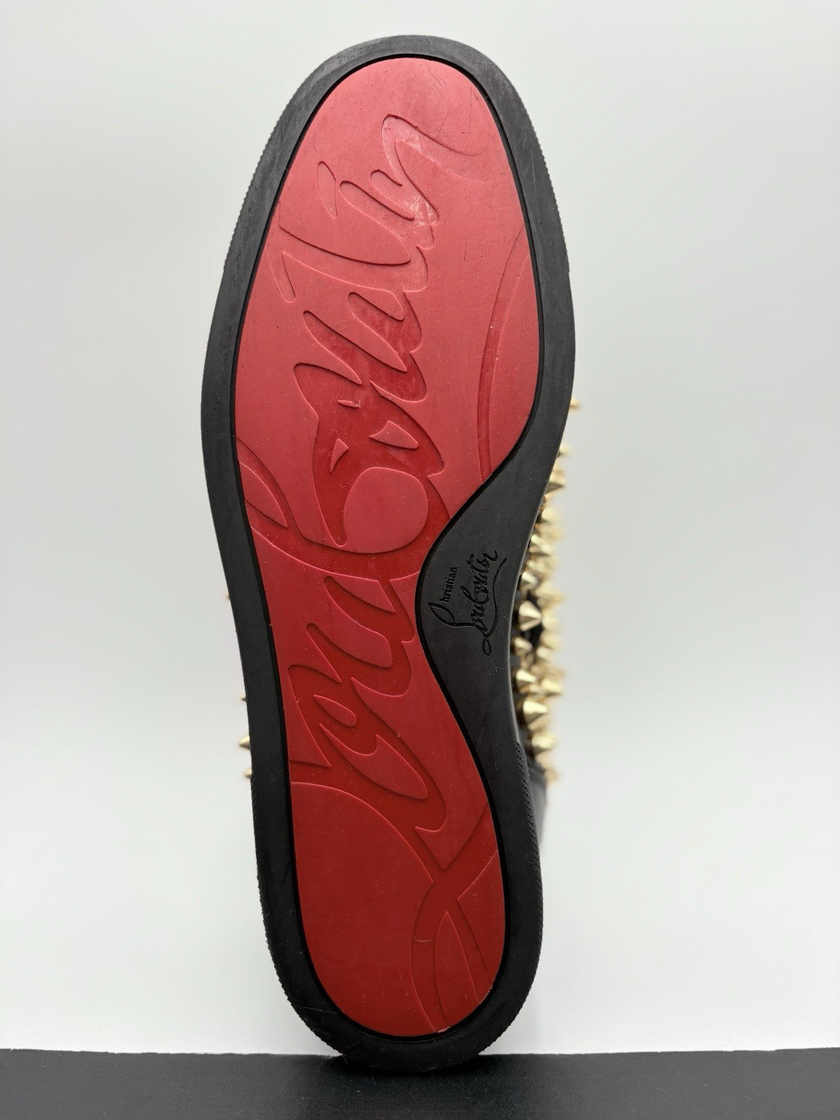 Size 43 (10 US) Christian Louboutin Low Spiked Sneaker  ' Black Gold ' | GOOD!