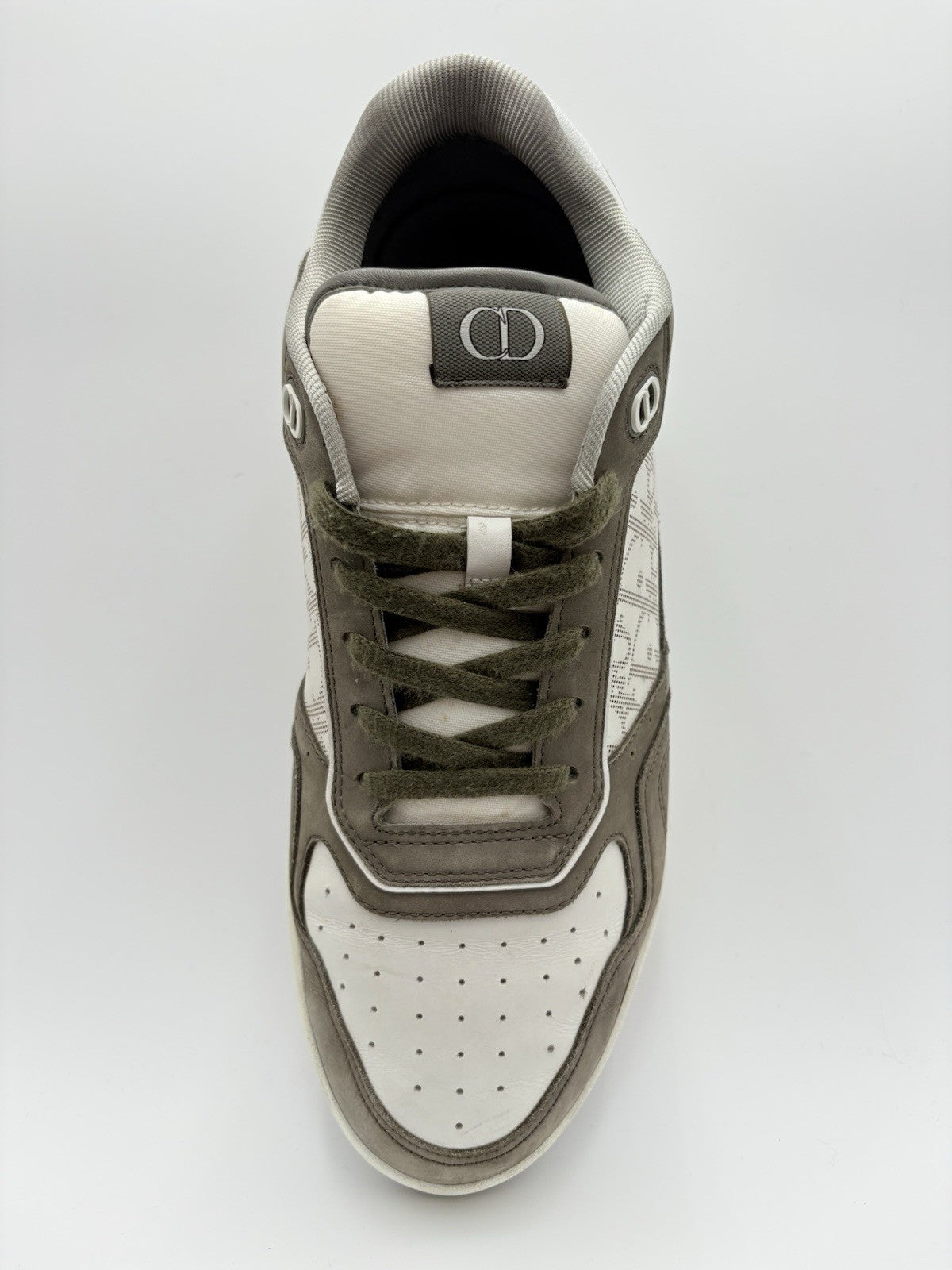 Size 45 (12 US) - Dior B27 Low Dior ' Olive White ' | GREAT CONDITION!
