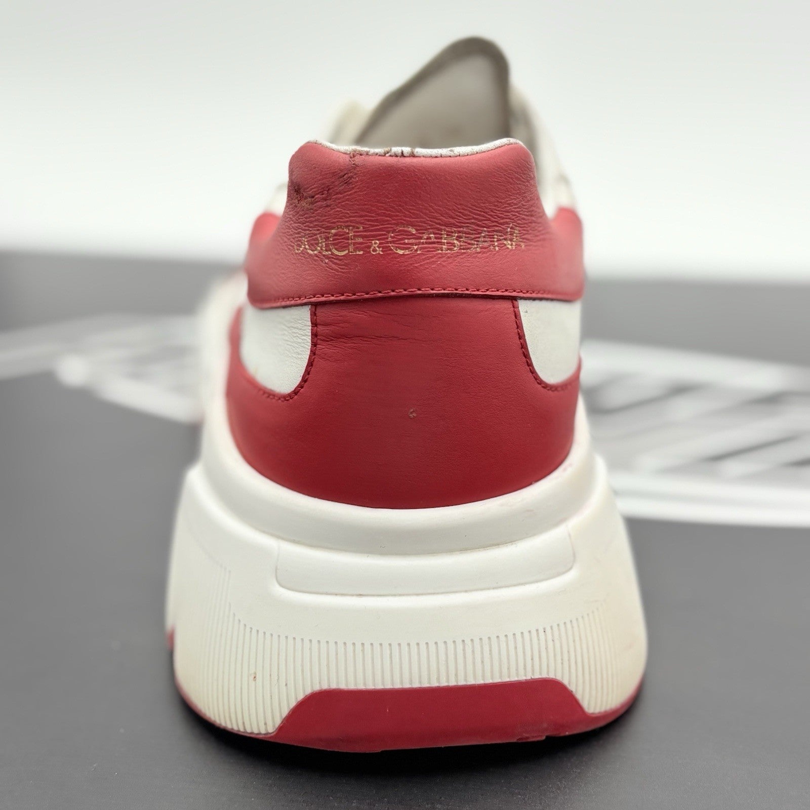 Size 10 UK (11 US) - Dolce Gabbana Daymaster ' White Red ' | GOOD CONDITION!