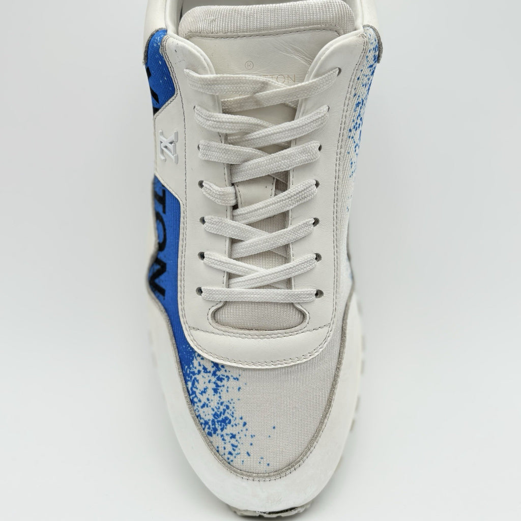 Size 9 LV (10-10.5 US) Louis Vuitton Run Away Low ' White Blue ' | GOOD COND!