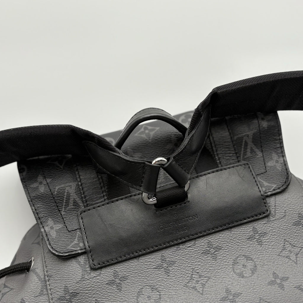 Louis Vuitton Cristopher MM Monogram Eclipse Backpack ' Black Grey '