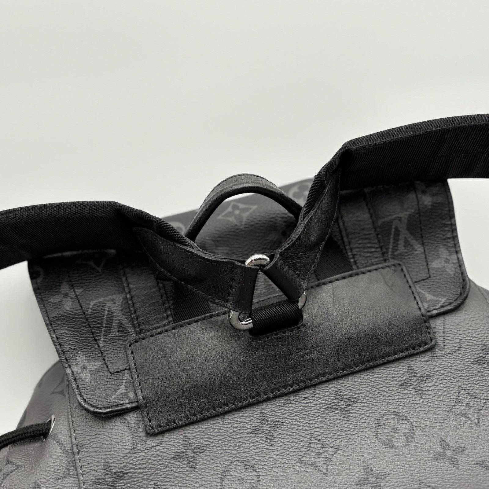 Louis Vuitton Cristopher MM Monogram Eclipse Backpack ' Black Grey '