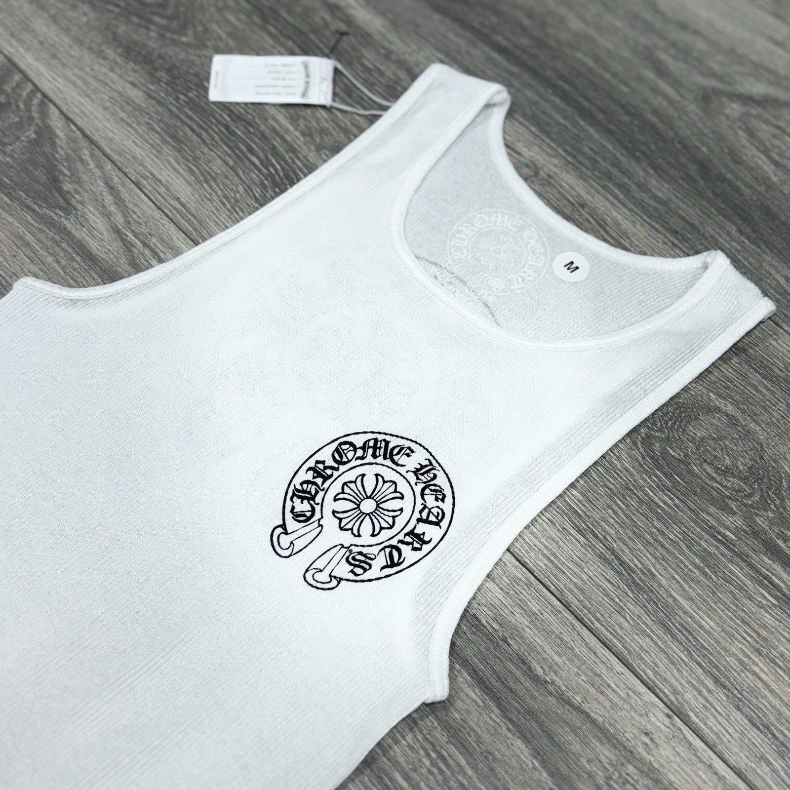 Size Medium - Chrome Hearts Horseshoe Tank Top ' White Black ' BRAND NEW!