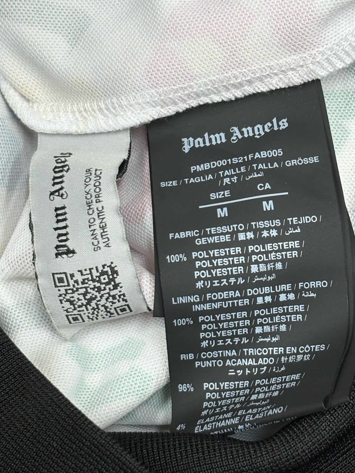 Size Medium - Palm Angels Logo Track Jacket ' White Multi Color ' | EXCELLENT!