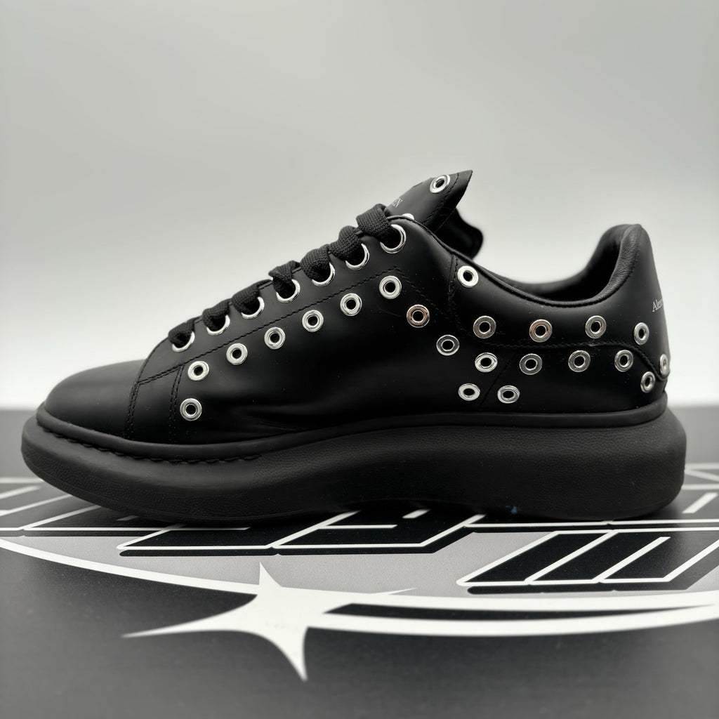 Size 43.5 (10.5 US) Alexander McQueen ' Black Silver Eyelets ' | GREAT COND!