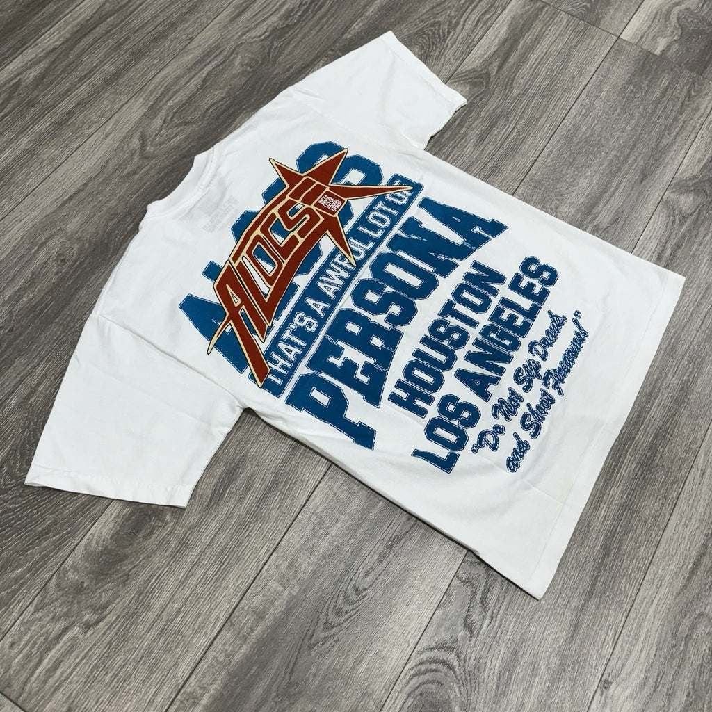 Size M - That’s A Awful Lot Of Cough Syrup X Persona T-Shirt ' White ' | NEW!