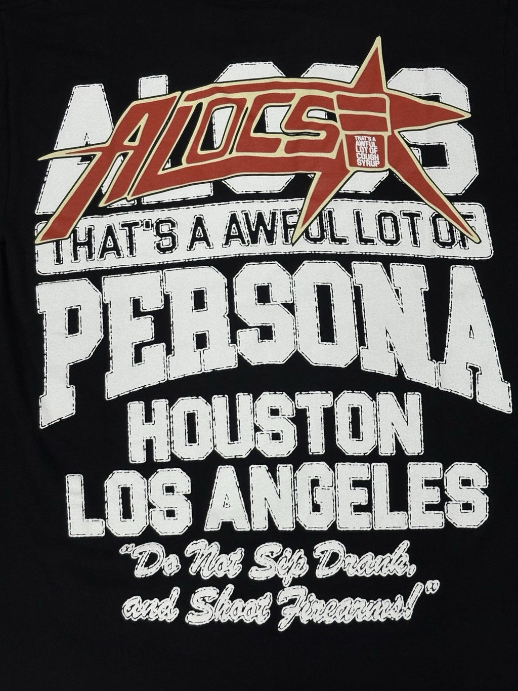 Size S - That’s A Awful Lot Of Cough Syrup X Persona T-Shirt ' Black ' | NEW!