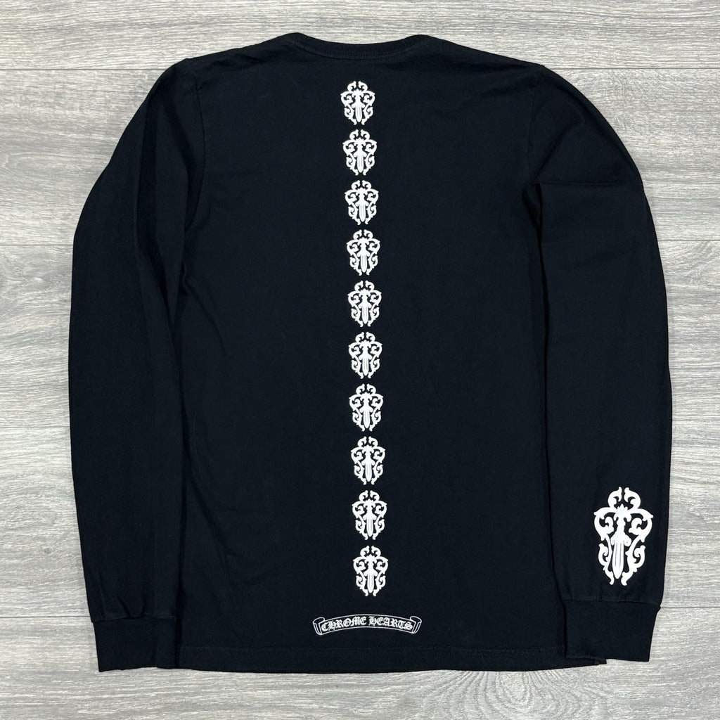 Size S - Chrome Hearts Dagger & Vine Spine Long Sleeve ' Black ' | SUPER CLEAN!