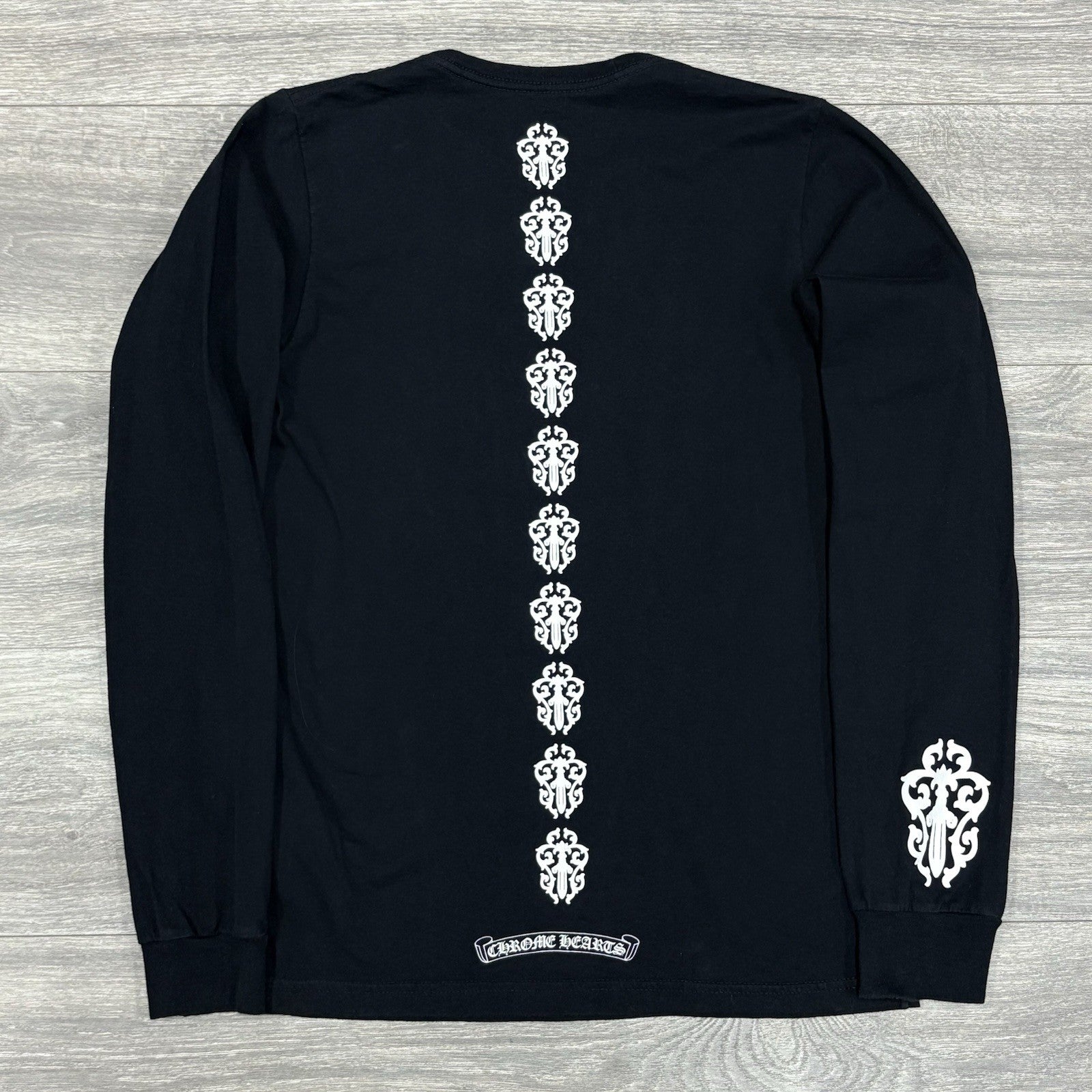 Size S - Chrome Hearts Dagger & Vine Spine Long Sleeve ' Black ' | SUPER CLEAN!