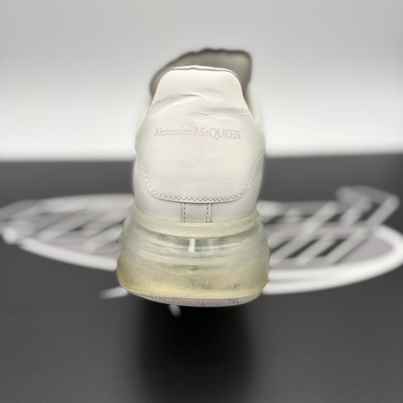 Size 45 EU (12 US) - Alexander McQueen ‘ White Clear Sole ‘
