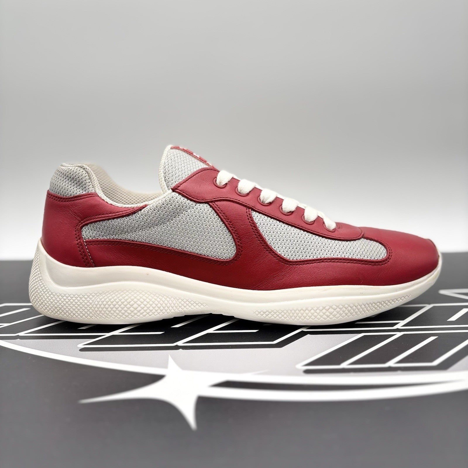 Size 9.5 UK (10.5 US) Prada Americas Cup ' Black White Red ' | GOOD CONDITION!