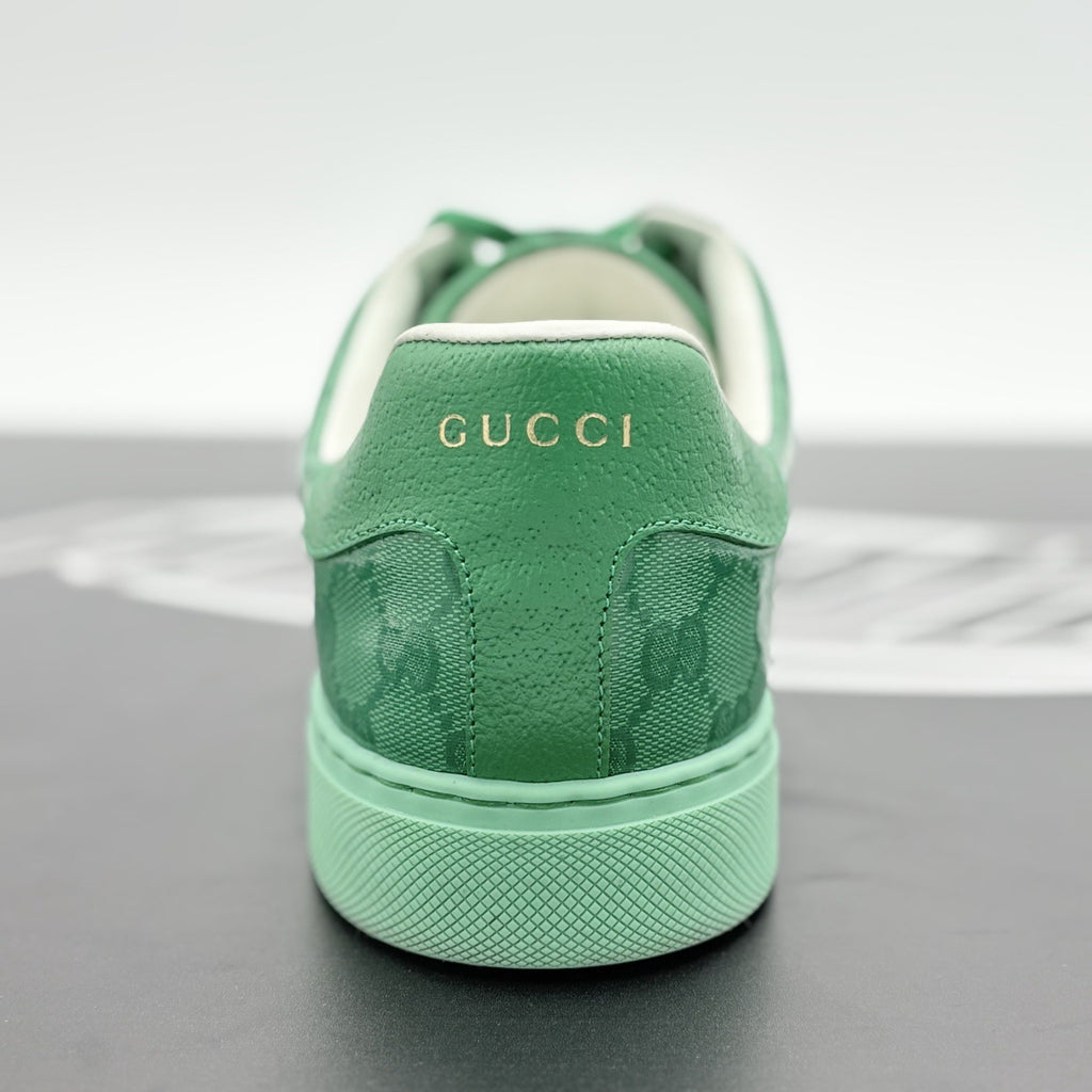 Size 10.5 G (11 US) - Gucci Ace GG Crystal Canvas ' Green ' | SUPER CLEAN!