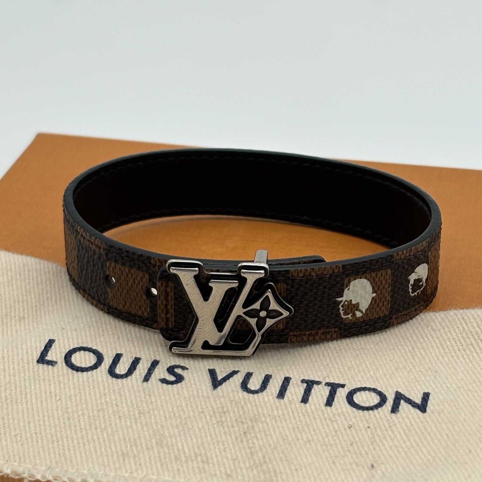Louis Vuitton X Nigo Phriendship Flower Damier Reversible Bracelet ' Brown '