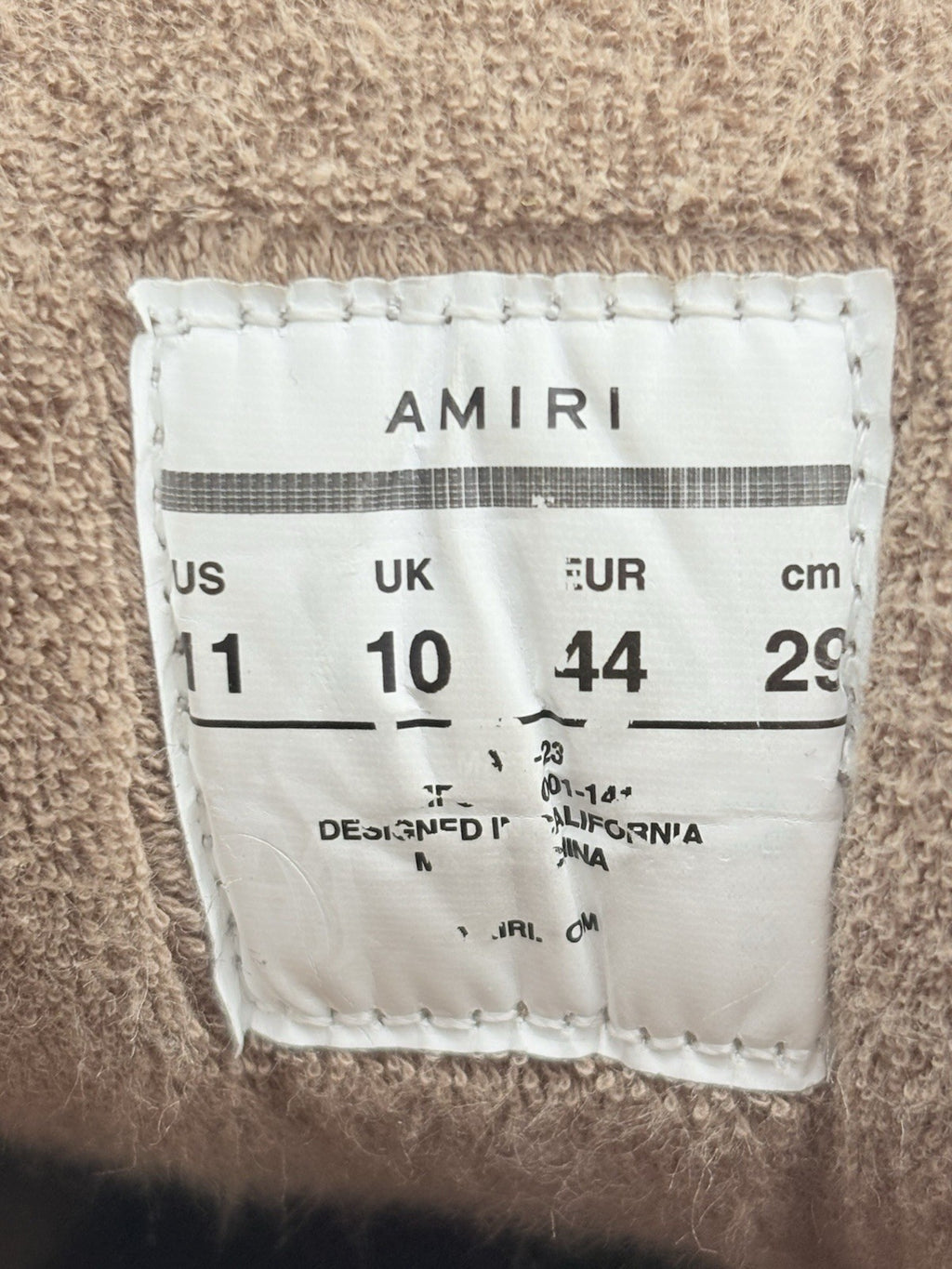 Size 44 (11 US) Amiri MA-1 ' White Brown ' | GOOD CONDITION!