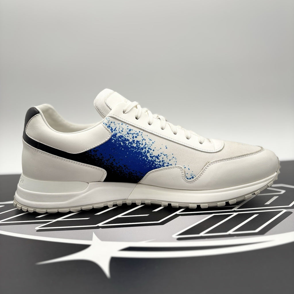 Size 9.5 LV (10-10.5 US) Louis Vuitton Run Away Sneaker ' White, Blue ' | GREAT!