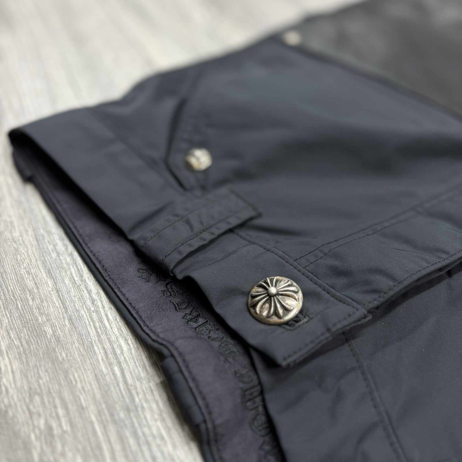 Size 30 - Chrome Hearts Leather Knee Carpenter Pants ' Black ' | WORN 1-3X