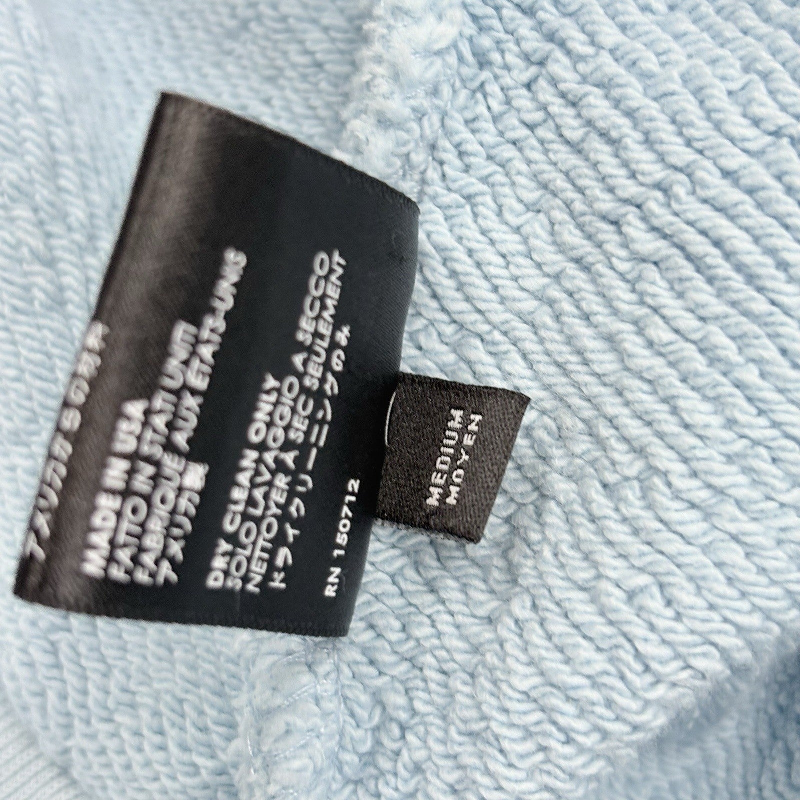 Size M - Amiri Eternal Happiness Embroidered Hoodie ' Blue ' | GREAT CONDITION!