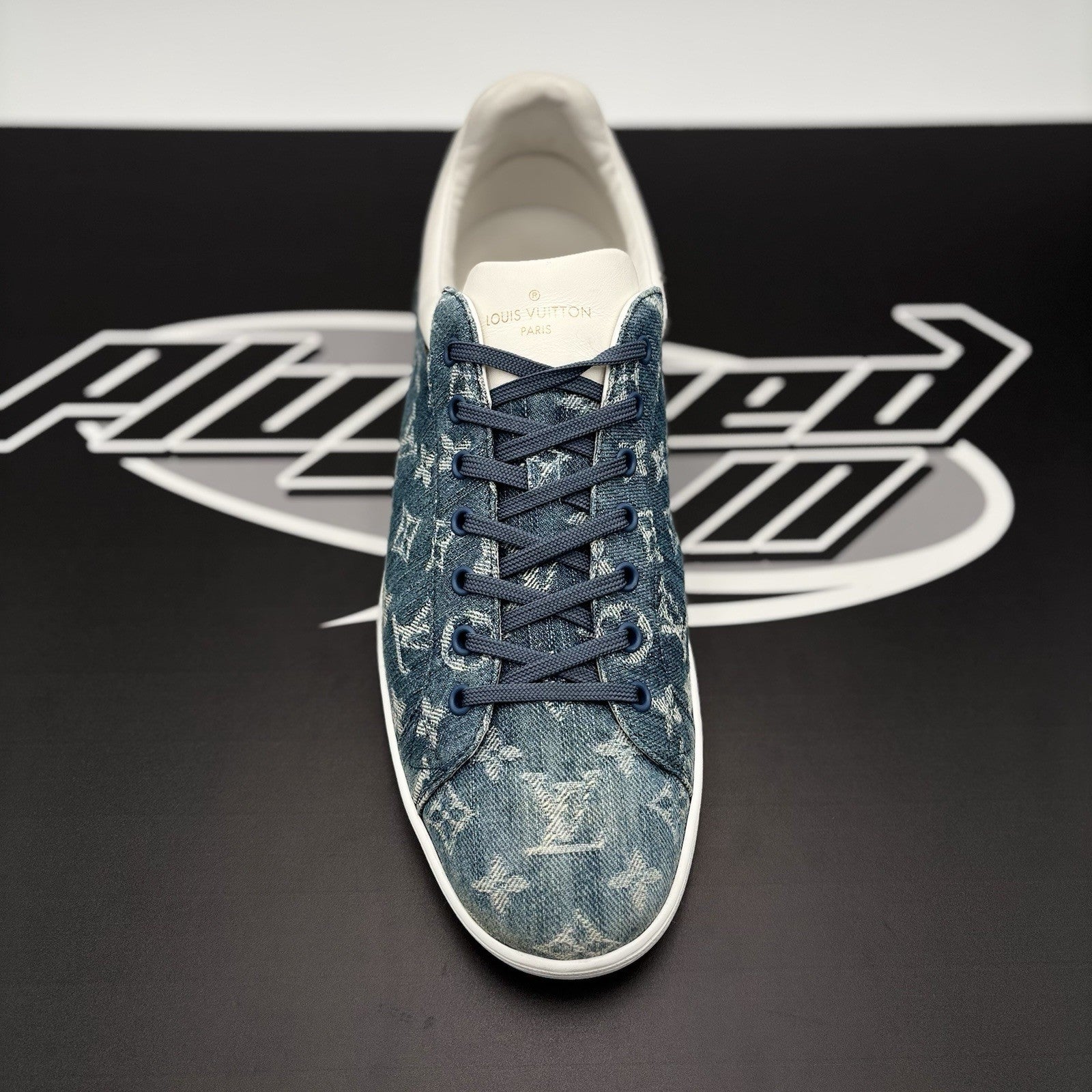 Size 11 LV (12-12.5 US) - Louis Vuitton Luxembourg ‘ Denim Monogram ‘ | GOOD!