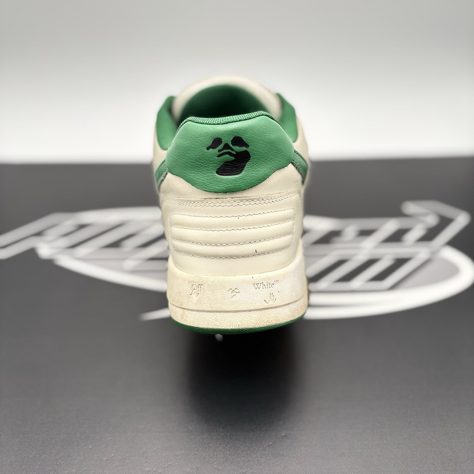 Size 43 (10 US) Off-White Out of Office ' White, Green ' | GOOD CONDITION!