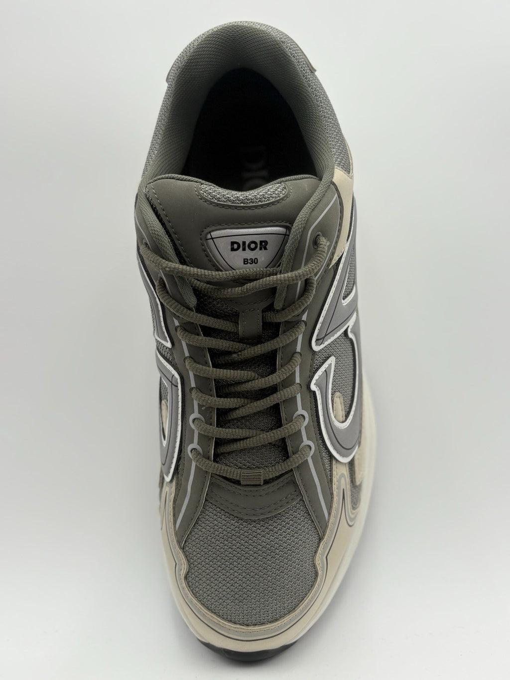 Size 46 (13 US) Dior B30 Reflective Sneaker ' Olive Green Beige ' | SUPER CLEAN