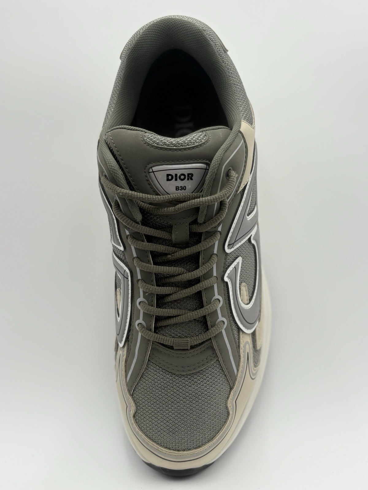Size 46 (13 US) Dior B30 Reflective Sneaker ' Olive Green Beige ' | SUPER CLEAN