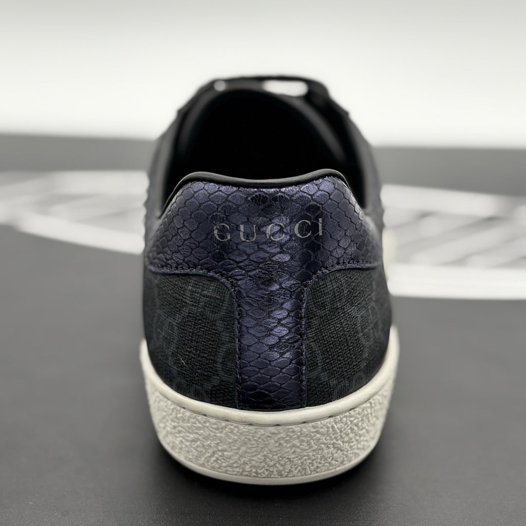 Size 8.5 G (9 US) Gucci Ace GG Supreme ' Black Grey ' | GREAT CONDITION!
