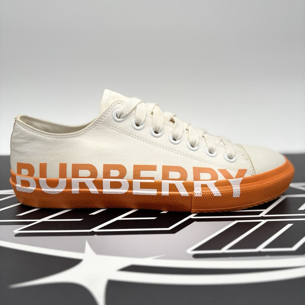 Size 41 EU (8 US) - Burberry Low Sneaker ' Orange, White ' | SUPER CLEAN!