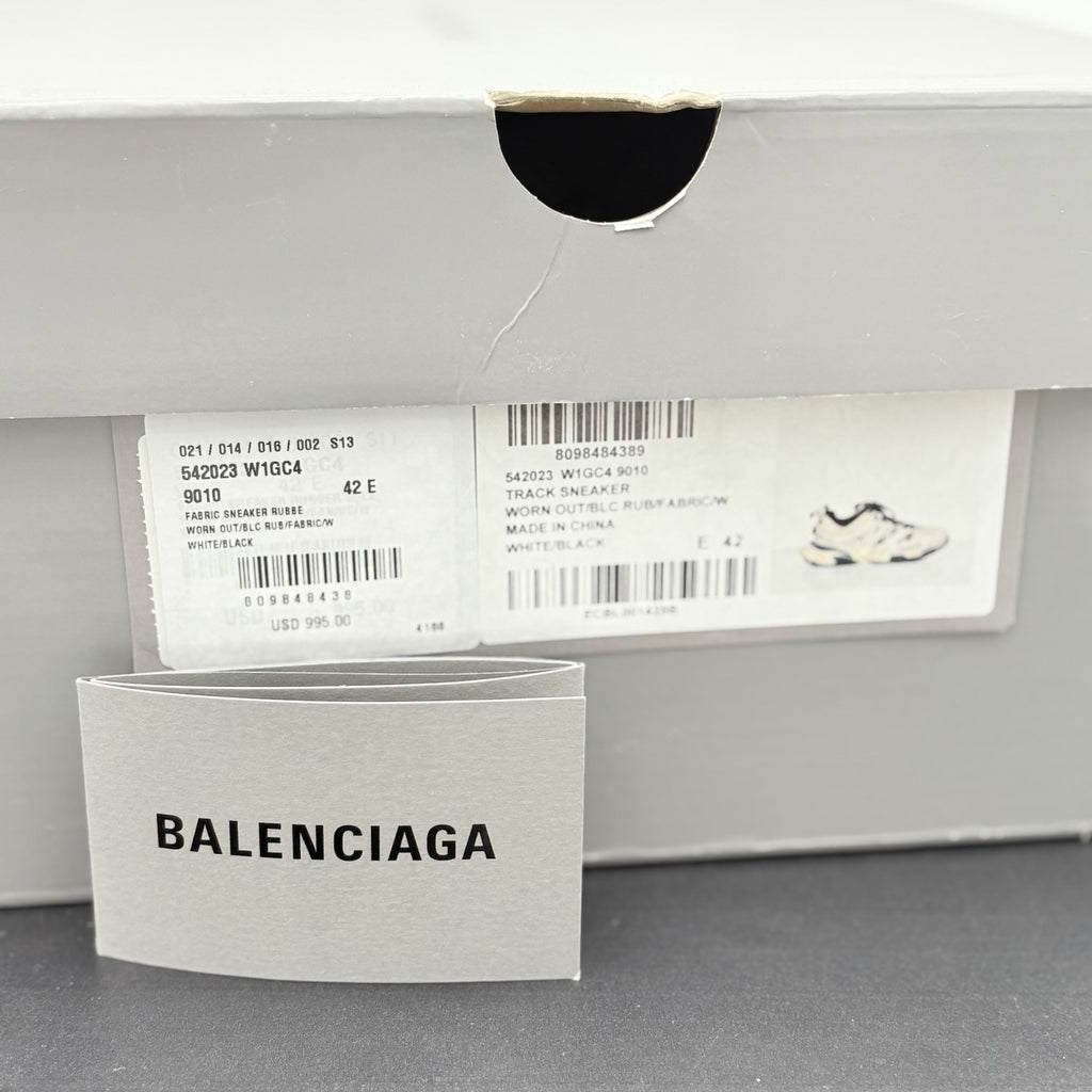 Size 42 (9 US) - Balenciaga Track Sneaker ' White Black ' | SUPER CLEAN!