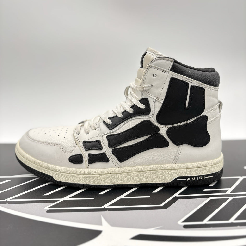 Size 42 (9US) - Amiri Skel High Top Sneakers ' White, Black ' | GREAT CONDITION!
