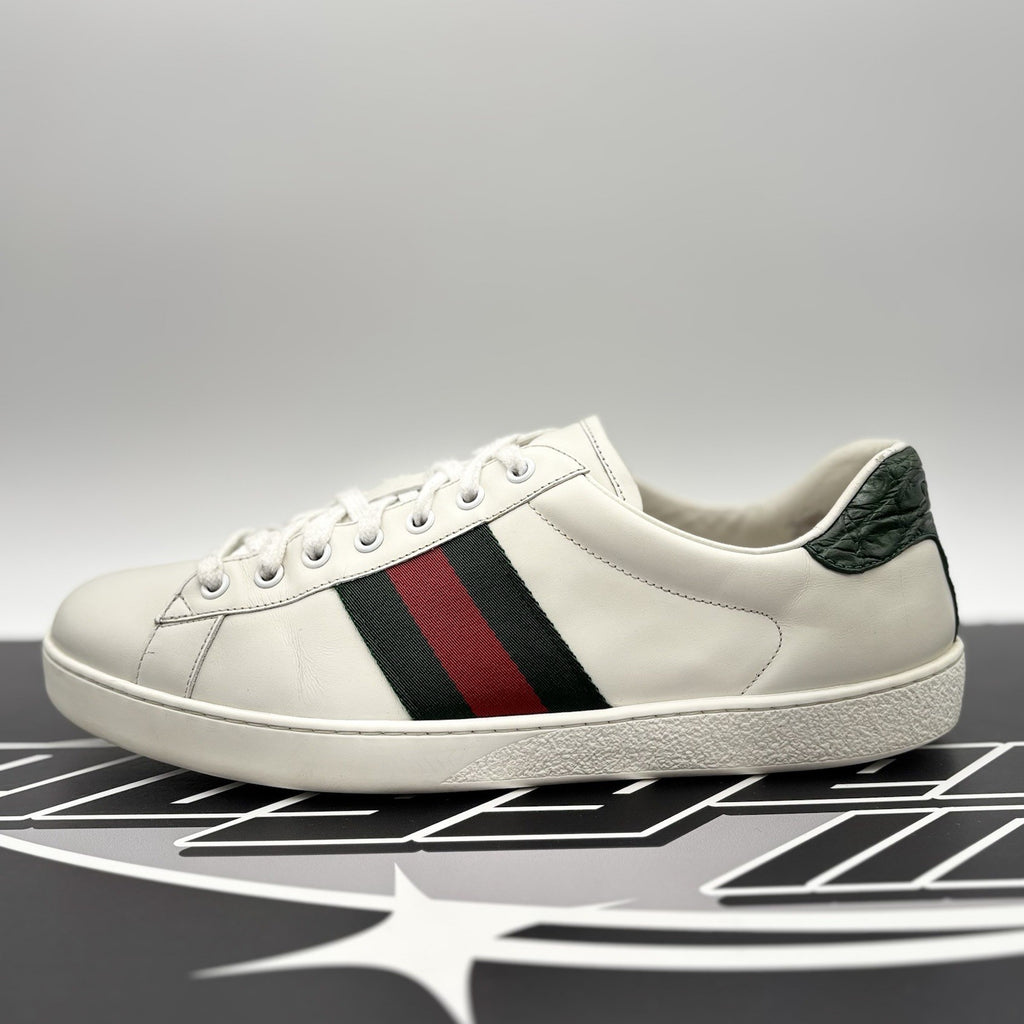 Size 9 G ( 10 US) - Gucci Ace Web  ' White, Red, Green ' | GOOD CONDITION!