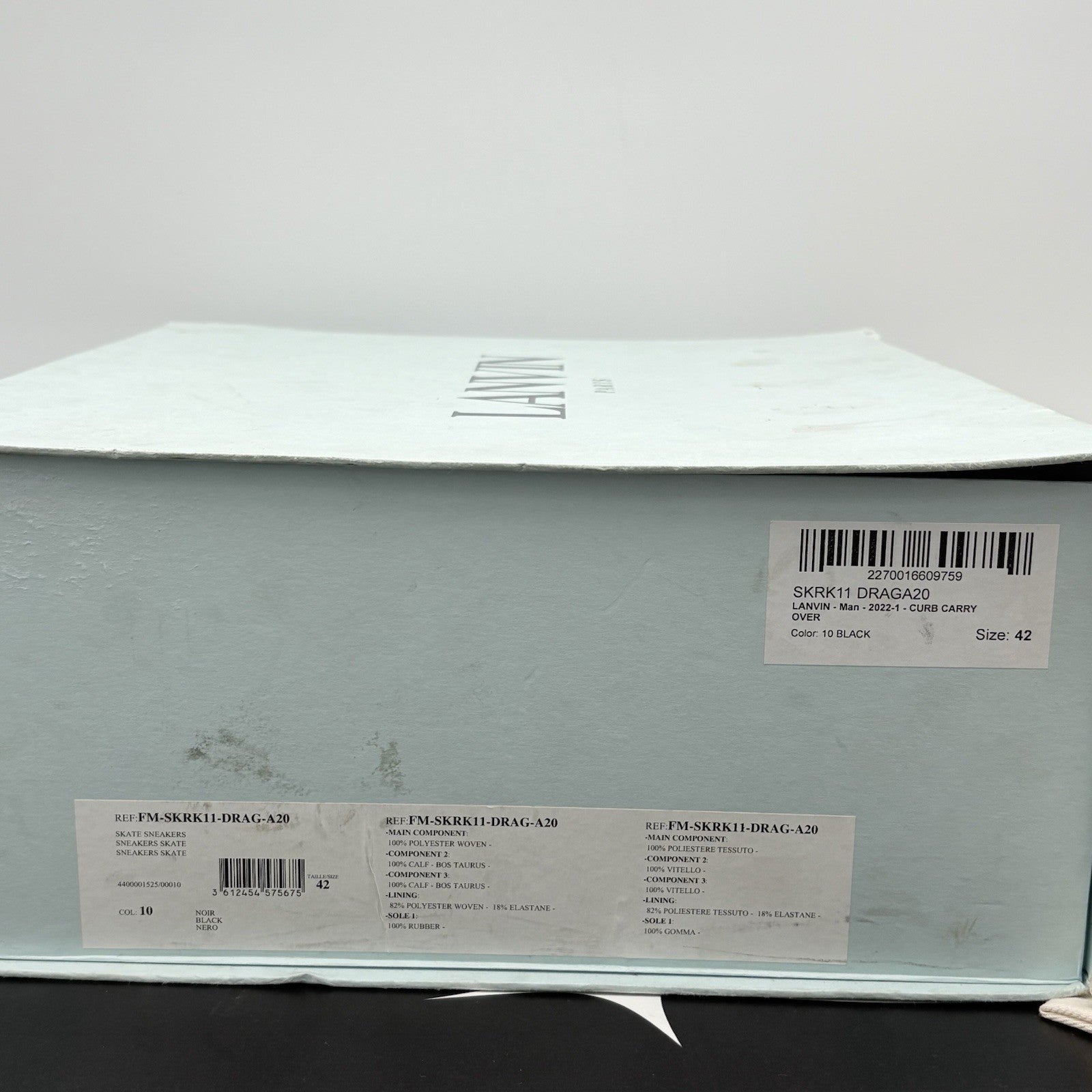 Size 42 (9 US) - Lanvin Curb Sneaker ' Black ' | GOOD CONDITION!
